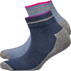 SKECHERS Girls Fashion Cushioned Quarter Socks Two Pack Stone Melange SKECHERS Girls Fashion Cushioned Quarter Socks Two Pack Stone Melange