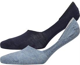 SKECHERS Girls Basic Footies Two Pack Fog Melange SKECHERS Girls Basic Footies Two Pack Fog Melange