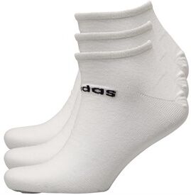 adidas Three Pack No Show Socks White/Black adidas Three Pack No Show Socks White/Black