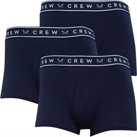 Crew Clothing Mens Three Pack Solid Boxers Navy Crew Clothing Mens Three Pack Solid Boxers Navy