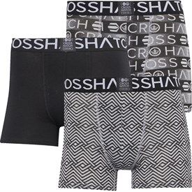 Crosshatch Mens Ricochet Three Pack Boxer Shorts Greys Crosshatch Mens Ricochet Three Pack Boxer Shorts Greys