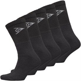 Dunlop Mens Sturidge Five Pack Sports Crew Socks Black Dunlop Mens Sturidge Five Pack Sports Crew Socks Black