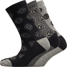 DuFFS Boys Three Pack Socks Black/Grey DuFFS Boys Three Pack Socks Black/Grey