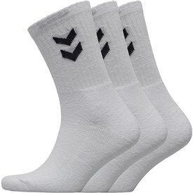 Hummel Three Pack Crew Socks White Hummel Three Pack Crew Socks White