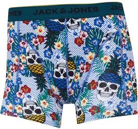 JACK AND JONES Mens Funny Skulls Trunks Victoria Blue JACK AND JONES Mens Funny Skulls Trunks Victoria Blue