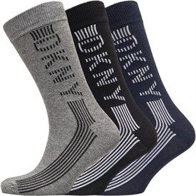 DKNY Mens Gem Three Pack Socks Black/Grey Marl/ Navy DKNY Mens Gem Three Pack Socks Black/Grey Marl/ Navy