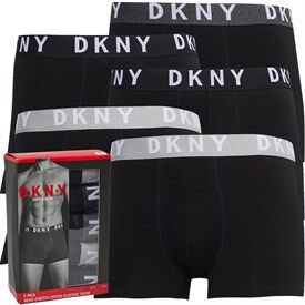 DKNY Mens Portland Five Pack Trunks Black DKNY Mens Portland Five Pack Trunks Black