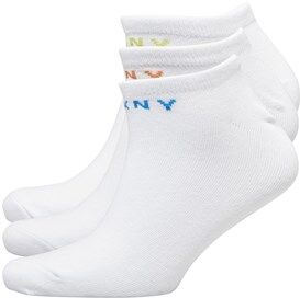 DKNY Mens Broadway Three Pack Trainer Liners White DKNY Mens Broadway Three Pack Trainer Liners White