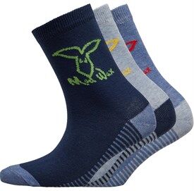 Kangaroo Poo Boys Three Pack Socks Blue/Yellow/Red/Green Kangaroo Poo Boys Three Pack Socks Blue/Yellow/Red/Green