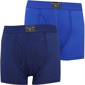 Kangaroo Poo Junior Boys Two Pack Boxer Shorts Royal/French Navy Kangaroo Poo Junior Boys Two Pack Boxer Shorts Royal/French Navy