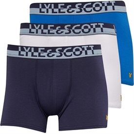Scott Lyle And Scott Vintage Mens Ashton 3 Pack Boxers Peacoat/French Blue/Bright White Scott Lyle And Scott Vintage Mens Ashton 3 Pack Boxers Peacoat/French Blue/Bright White