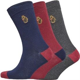 LUKE 1977 Mens James Three Pack Socks Multi LUKE 1977 Mens James Three Pack Socks Multi