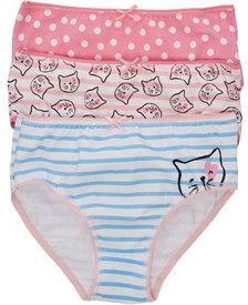MINOTI Girls Three Pack AOP Knickers Multi MINOTI Girls Three Pack AOP Knickers Multi