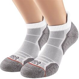 1000 Mile Mens Run Socklet Cushioned Twin Pack Running Socks White 1000 Mile Mens Run Socklet Cushioned Twin Pack Running Socks White