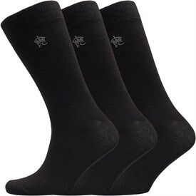 French Connection Mens FC Three Pack Socks Black/Gunmetal French Connection Mens FC Three Pack Socks Black/Gunmetal