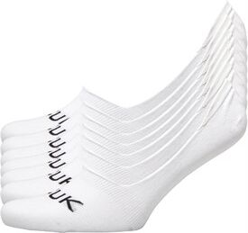 French Connection Mens FCUK Seven Pack Invisible Trainer Socks White/Black French Connection Mens FCUK Seven Pack Invisible Trainer Socks White/Black
