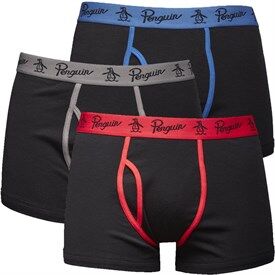 Original Penguin Mens Three Pack Boxers Black Original Penguin Mens Three Pack Boxers Black