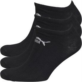 Puma Mens Three Pack No Show Socks Black Puma Mens Three Pack No Show Socks Black