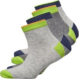 SKECHERS Boys Basic Quarter Socks Four Pack Fog SKECHERS Boys Basic Quarter Socks Four Pack Fog