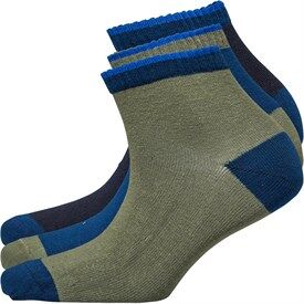 SKECHERS Boys Quarter Socks Three Pack Oil Green SKECHERS Boys Quarter Socks Three Pack Oil Green