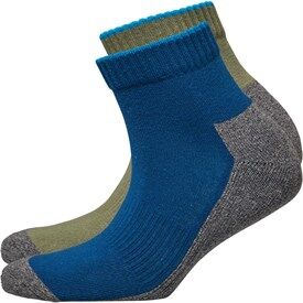 SKECHERS Boys Fashion Cushioned Quarter Socks Two Pack Oil Green SKECHERS Boys Fashion Cushioned Quarter Socks Two Pack Oil Green