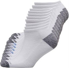 Pro Player Mens Ten Pack Cushioned No Show Socks White Pro Player Mens Ten Pack Cushioned No Show Socks White