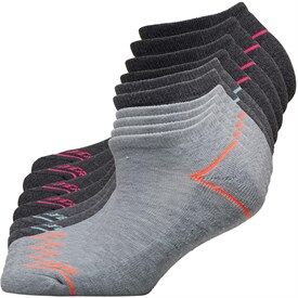 Pro Player Womens Ten Pack Cushioned No Show Socks Grey Pro Player Womens Ten Pack Cushioned No Show Socks Grey