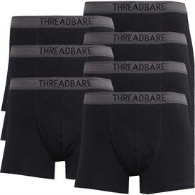 Threadbare Mens Prisms Seven Pack Boxers Black Threadbare Mens Prisms Seven Pack Boxers Black