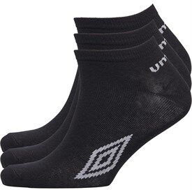Umbro Mens Three Pack Basic Trainer Liner Socks Black Umbro Mens Three Pack Basic Trainer Liner Socks Black