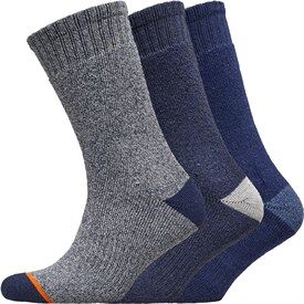 WEATHERPROOF Mens Three Pack Thermal Crew Socks Navy WEATHERPROOF Mens Three Pack Thermal Crew Socks Navy
