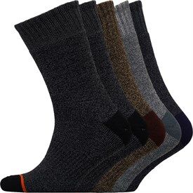 WEATHERPROOF Mens Five Pack Thermal Crew Socks Assorted WEATHERPROOF Mens Five Pack Thermal Crew Socks Assorted