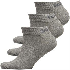 SKECHERS SPORT SKECHERS Three Pack Basic Sneaker Socks Light Grey Melange SKECHERS SPORT SKECHERS Three Pack Basic Sneaker Socks Light Grey Melange