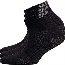 SKECHERS SPORT SKECHERS Three Pack Basic Sneaker Socks Black SKECHERS SPORT SKECHERS Three Pack Basic Sneaker Socks Black