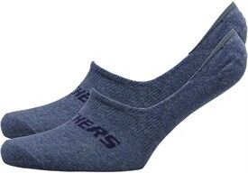 SKECHERS SPORT SKECHERS Two Pack Basic Footie Socks Denim Melange SKECHERS SPORT SKECHERS Two Pack Basic Footie Socks Denim Melange