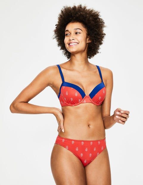 Boden Bikini Bottoms Red Pop, Palm Stamp Women Boden  Size: 12 Boden Bikini Bottoms Red Pop, Palm Stamp Women Boden  Size: 12