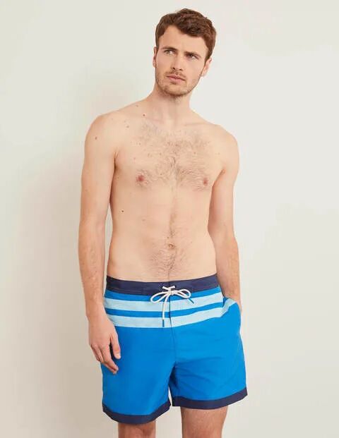 Boden Stripe Detail Swimshorts Blues Multi Men Boden Polyester Size: 30