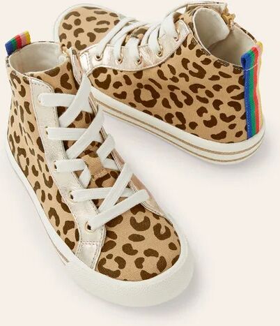 Mini High Tops Leopard Canvas Girls Boden Cotton Size: 25