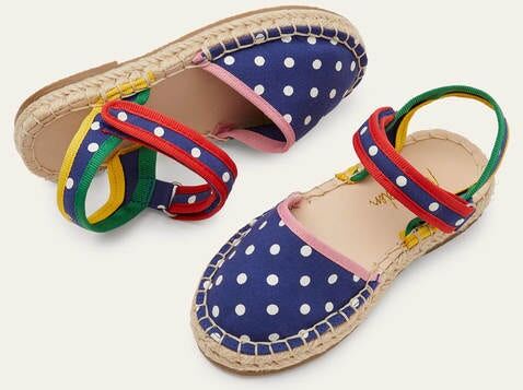 Mini Espadrilles College Navy Spot Girls Boden Cotton Size: 27 Mini Espadrilles College Navy Spot Girls Boden Cotton Size: 27
