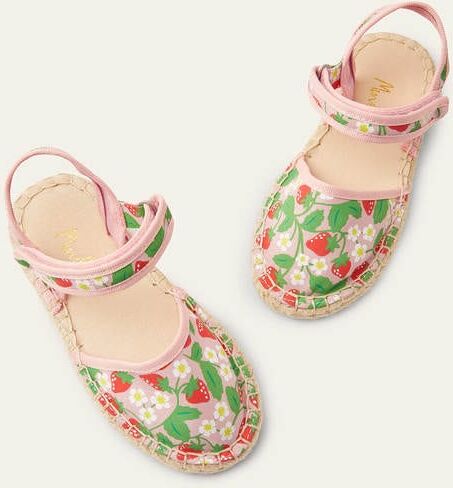 Mini Espadrilles Boto Pink Strawberry Girls Boden Cotton Size: 26