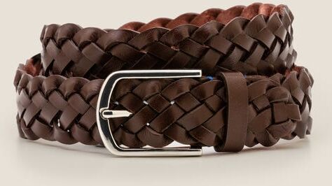Boden Leather Plaited Belt Brown Men Boden Leather Size: 42-44 Boden Leather Plaited Belt Brown Men Boden Leather Size: 42-44