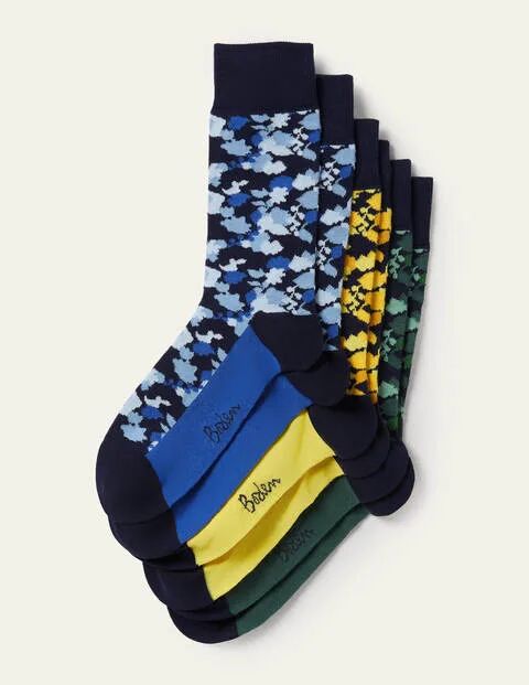 Boden Favourite Socks Floral Mix Pack Men Boden  Size: ONE