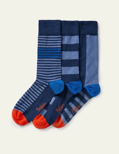 Boden Favourite Socks Blues Multi Stripe Pack Men Boden  Size: ONE