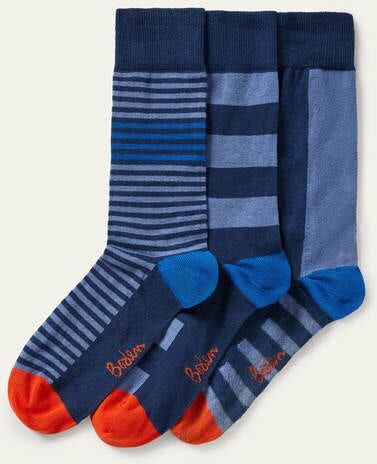 Boden Favourite Socks Blues Multi Stripe Pack Men Boden  Size: ONE Boden Favourite Socks Blues Multi Stripe Pack Men Boden  Size: ONE
