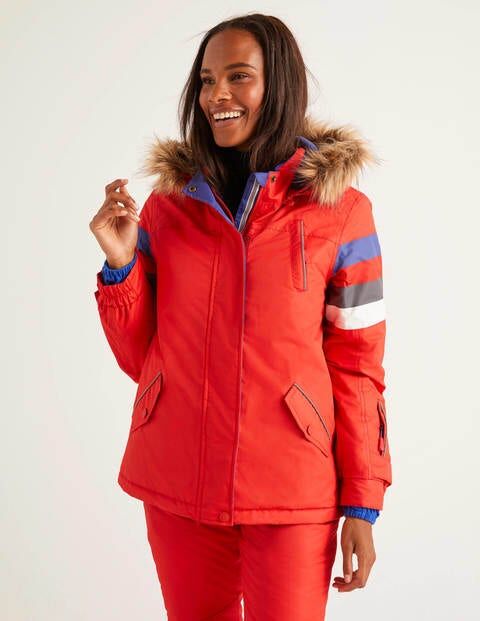 Boden Innsbruck Ski Jacket Red Women Boden - Female - Navy - Size: Small