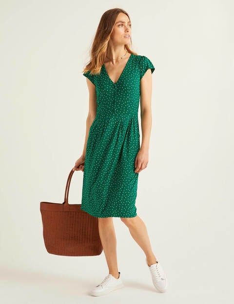 Boden Alberta Jersey Dress Green Women Boden - Female - Green - Size: 22 R