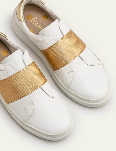 Boden Isabel Trainers Gold Women Boden Leather Size: 40