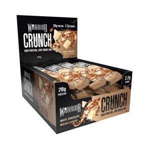 Warrior Supplements 12x Protein Bars - Warrior Crunch - High Protein Low Sugar Bars - White Chocolate Mocha