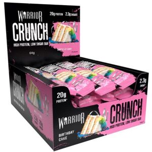 Warrior Supplements 12x Protein Bars - Warrior Crunch - High Protein Low Sugar Bars