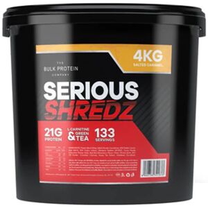 4kg Diet Whey Protein Powder Salted Caramel -  The Bulk Protein Company - Serious Shredz