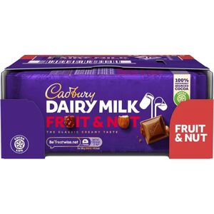 Cadbury Dairy Milk Fruit & Nut Chocolate Bar 110g (Box of 18)